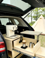 Kit de cuisine d'extérieur pour camping, système de tiroirs pour camping-car, table de travail pour coffre de voiture