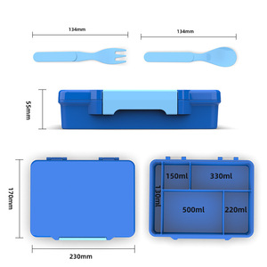 Children <b>Lunch</b> <b>Box</b> 5 Grids Rectangle M Size Food Grade Plastic Microwaveable Reusable For <b>School</b> Kids - Product Image 4