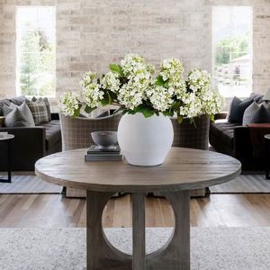 Flores Artificiales de Látex de Alta Calidad con Tacto Real, Hortensia de 3 Cabezas, Estilo Bola de Nieve, para Centros de Mesa Navideños y Decoración de Bodas - Product Image 4