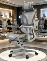 Chaise de bureau ergonomique en maille pour ordinateur, chaise de direction moderne pour bureau à domicile, pivotante, avec accoudoirs 3D réglables