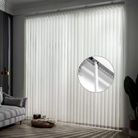 Persianas Verticales de Plástico con Control Remoto WiFi Integrado, Diseño Impermeable y Duradero para Puertas y Ventanas Corredizas