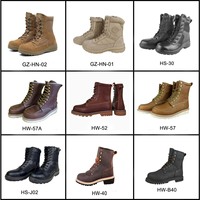 Botas tácticas de trabajo con cremallera lateral en el tobillo, parte superior de cuero vacuno de gamuza, suela de goma, botas de motocicleta, zapatos de trabajo color arena