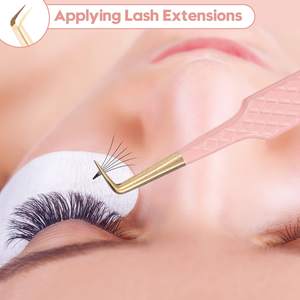 Pinces à épiler pour extensions de cils en acier inoxydable de haute précision, spécialement conçues pour les esthéticiennes des cils pour séparer les poils - Product Image 5