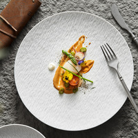 Assiettes en plastique non toxique Yumuki Kaji, style Japandi, luxe léger, pour usage domestique et commercial, assiettes à steak et pâtes de haute qualité