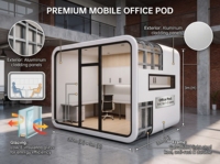 RACA3 Panel Baja Galvanis Aluminium Modular Prefab Pod Kantor Resepsi Mini Perpustakaan Kios Ritel Bilik Karaoke Hotel