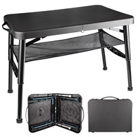 Ensemble table et tabourets pliables, légers, portables, réglables en hauteur, faciles à nettoyer, en plastique, pour extérieur