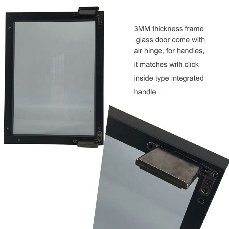 Aluminum Cabinet Door Frame with Integrated Handle - Square Black ...
