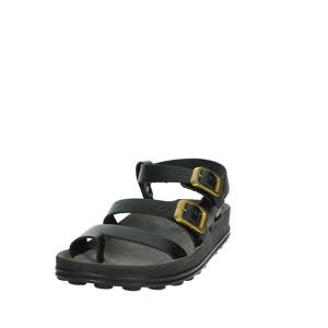 Sandalias de fantasía para mujer, sandalias bajas S350 Estrella, sandalias planas negras - Product Image 6