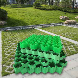 Grille de pavage en plastique HDPE, couleurs noir, vert, blanc, pour extérieur, en nid d'abeille, pour allées, stabilisateur de gravier - Product Image 4