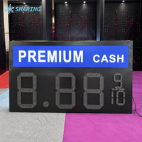 Affichage LED des prix de la station-service, panneau numérique extérieur étanche personnalisé pour affichage des prix du carburant, changeur de prix électronique pour pylône