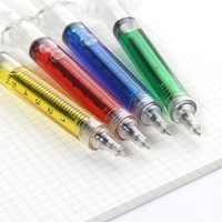 Stylo promotionnel multifonctionnel en plastique de 0,7 mm avec logo personnalisé, forme de seringue