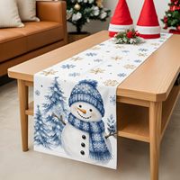 Chemin de table de Noël, nouveau design tendance, motif géométrique, 100% polyester, lavable, style américain, pour fêtes et restaurants