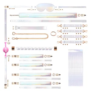 Сексуальный набор для тренировки связывания оральных шаров наручники и блестящие кожаные манжеты для ног лазерные секс-игрушки для взрослых товары для возрастной группы - Product Image 2