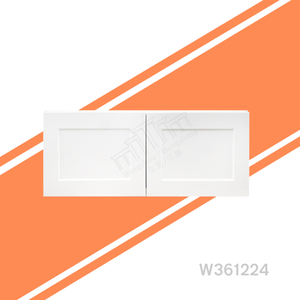 Renovaciones de proyectos de construcción Gabinete de cocina superior de coctelera blanca funcional para refrigeradores integrados W361224 W36 "* H12" * D24" - Product Image 1