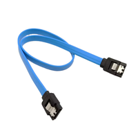 Cable de Datos Plano Profesional SATA 3.0 de 6 Gb/s con Conector de Bloqueo de 7 Pines, Blindaje Trenzado de PVC, Grado Industrial para Disco Duro SSD