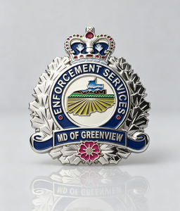 Badge en métal émaillé personnalisé, badge épingle couronne, badge à visser personnalisé pour uniforme, commémoratif, souvenir - Product Image 1