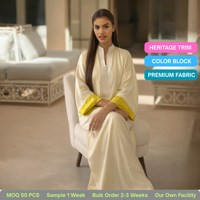 Djellaba Kaftan Abaya Marocaine Personnalisée pour Adultes, Robe Modeste à Manches Chauve-Souris avec Bordure Sfifa, Grande Taille, en Polyester, Vente en Gros OEM ODM