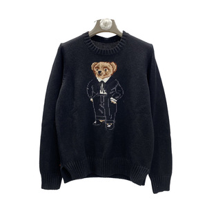 Suéter Caron Bear para <span class=keywords><strong>Hombre</strong></span> 2026, Tejido, 100% Algodón, Diseño de Dibujos Animados, Logotipo Frontal, Manga Larga, <span class=keywords><strong>Cuello</strong></span> <span class=keywords><strong>Redondo</strong></span> - Product Image 4