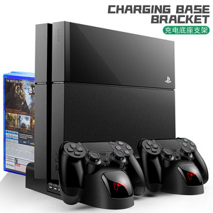 แท่นชาร์จคอนโทรลเลอร์ PS4 แบบคู่ พร้อมพัดลมระบายความร้อนและที่เก็บแผ่นดิสก์ สำหรับคอนโซล PS4 Slim Pro - Product Image 4