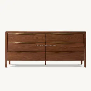 FERLY 2024 NEW Solid Wood Bedroom Furniture Antique Vanity Dressing Table Desk Chest 10 Drawer Dresser For Bedroom