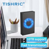 Boîtier de disque dur TISRHIC boîtier de disque dur externe 3.5 "SATA vers USB3.0 type-c boîtier externe de disque dur pour PC de jeu ordinateur portable TV PS5 /4