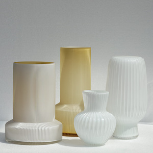 Modern Simple White Porcelain Glass Vase Glass Hydroponic <b>Ornaments</b> Floral Flower Crafts <b>Dining</b> <b>Table</b> Glass Vase - Product Image 3