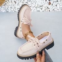Mocassins polyvalents pour femmes, à blocs de couleur, légers, antidérapants, à semelle épaisse, rehaussants, décontractés pour le quotidien