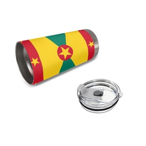 Gobelet isotherme réutilisable en acier inoxydable de 20 oz, anti-fuite, avec drapeau de la Grenade, design personnalisé, pour la maison, le bureau, le sport et comme souvenir - Product Image 2