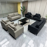 Canapés d'attente modernes en cuir pour bureaux, ensembles de canapés pour visiteurs pour les espaces publics, couleurs, tailles et styles personnalisables