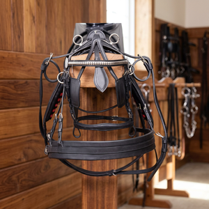 Equestrian Horse Cart Driving Quick Hitch <b>Leather</b> Comfortable <b>Harness</b> Set with Fur Padding for Outdoor Sports - Product Image 3