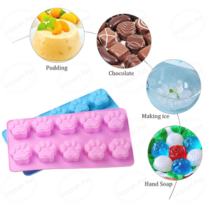 Yavru köpek pençe silikon pişirme kalıp köpek aperatif bisküvi çikolata buz küpü tedavi kalıpları - Product Image 4