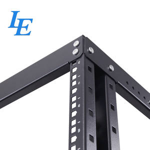 Baie de serveur LE 19 pouces avec 4 montants et 4 roulettes, conception ouverte, en stock - Product Image 6