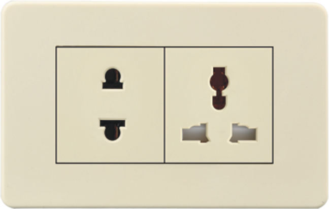 US Standard White Switch and Socket 220v Cooker Switch Design 1 Gang Smart Push Button No Netral Wall Switch With Indicator