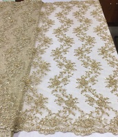 Tela con Lentejuelas y Bordado Metálico en Toda la Superficie, Diseño de Encaje, Ideal para Vestidos de Novia y Fiestas de Niñas