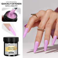 Construction rapide couleur claire écologique Non toxique vernis à ongles 100g liquide UV LED traitement usage professionnel emballage de pot