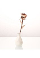 Roosgouden bloem, gedoopt in echt natuurlijk 24K verguld goud, gouden roos decoratief roos beeldje, Valentijnsdag jubileum cadeau