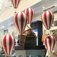 Ballons en fibre de verre pour vitrine, sculpture de montgolfière, accessoires décoratifs