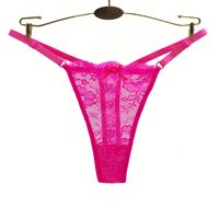 String sexy en dentelle ajustable pour femme, taille basse, respirant, 100 % polyester, lingerie fabriquée au Vietnam