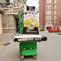 Manipulation de marchandises sur chenilles 180KG Portant des escaliers de haut en bas Chargement automatique Machine électrique d'escalade d'escalier avec plateau de levage