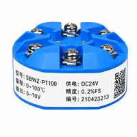 Module transmetteur de température RTD SBWZ 4-20mA, sortie 0-10V, 24VDC, précision 0,2% FS, montage sur tête en résine, conversion de signal industrielle, IP65, USB