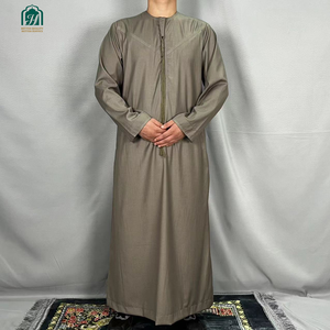 Túnicas de caftán turco de estilo nacional de Oriente Medio HJ EMMR03, venta al por mayor, Thobe Jubba árabe, <span class=keywords><strong>Alharamain</strong></span> para hombres - Product Image 1