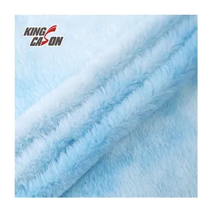 Kingcason中国工厂100% 涤纶针织扎染印花兔仿毛皮羊毛面料毛毯睡衣床上用品玩具