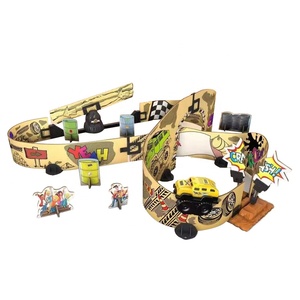 Coche <span class=keywords><strong>de</strong></span> Acrobacias Eléctrico <span class=keywords><strong>de</strong></span> Juguete Todoterreno con <span class=keywords><strong>Pista</strong></span> <span class=keywords><strong>de</strong></span> Papel para Armar, Camión Monstruo Creativo para Niños - Product Image 1