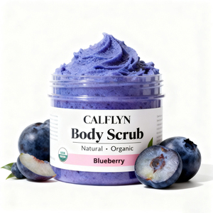 CALFLYN Scrub Corpo Naturale e Biologico all'Avocado/Fragola/Pesca/Mirtillo Esfoliante Idratante OEM/ODM Etichetta Privata - Product Image 6