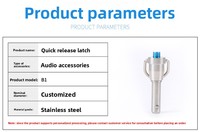 Accessoire d'appareil multimédia à connexion rapide avec bouton de verrouillage à broche à dégagement rapide et finition lisse, vente en gros de l'usine de Foshan