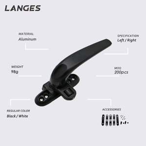 Minimalist <strong>Window</strong> <strong>Handle</strong> Side Hung Aluminum Alloy <strong>Handle</strong> Lock Sliding Door <strong>Casement</strong> <strong>Window</strong> Lock With Roller - Product Image 3