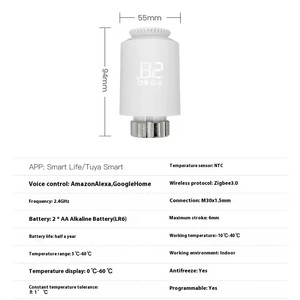 Hiện đại nhà 110V TRV tuya thông minh nhiệt van ZigBee lập trình tản nhiệt tĩnh nhiệt cho sàn hệ thống sưởi ấm CE ROHS - Product Image 2