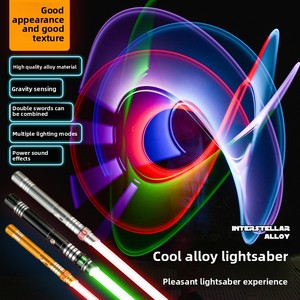 Épée <span class=keywords><strong>Laser</strong></span> en métal transfrontalière deux en un veilleuse épée sonore jouet pour enfants Colsplash formation accessoire étoile Flash Stick - Product Image 3