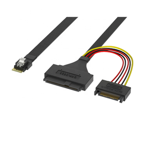 คุณภาพสูง24กิกะไบต์/วินาที PCIe 4.0 SFF-8654 8i เป็นมินิ SAS <span class=keywords><strong>2</strong></span>เซิร์ฟเวอร์ฮาร์ดดิสก์สายเคเบิล15ซม. ใช้งานอิเล็กทรอนิกส์ - Product Image 2