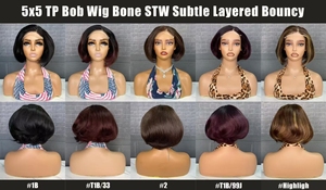 วิกผมหน้าผากลูกไม้ HD แบบไม่ต้องใช้กาว ขนาด 5x5 แบบ Pixie Cut สั้น ลอนเล็กเป็นชั้นๆ วิกผมบ๊อบสั้นทรง SDD ตัดตรง - Product Image 4